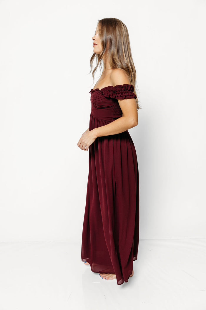 Landree Maxi Dress in Burgundy *9/18 PRE-ORDER*