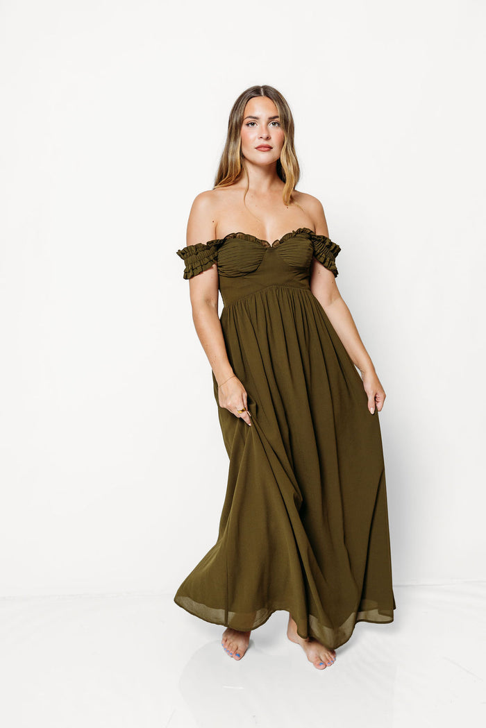 Landree Maxi Dress in Olive *9/18 PRE-ORDER*