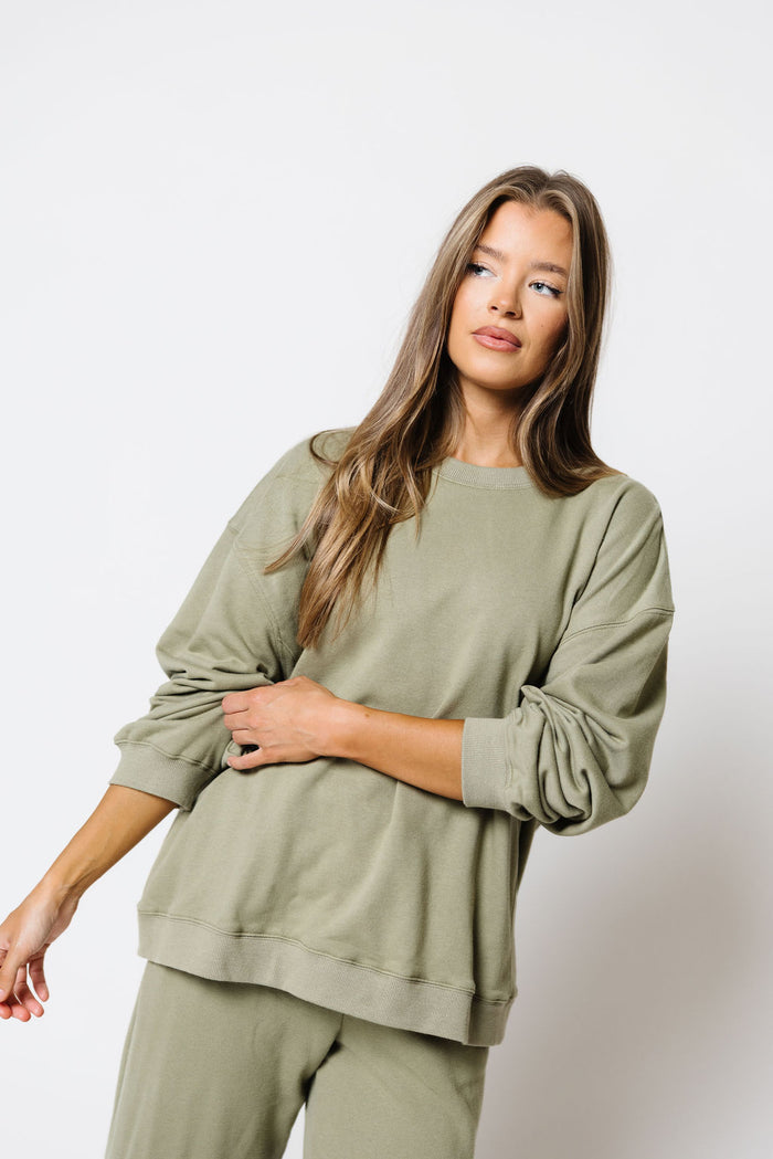 Laura Oversized Sweatshirt in Dusty Sage