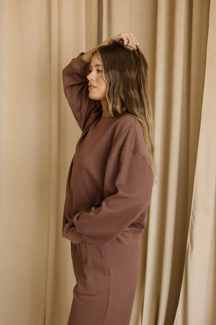 Laura Oversized Sweatshirt in Mocha