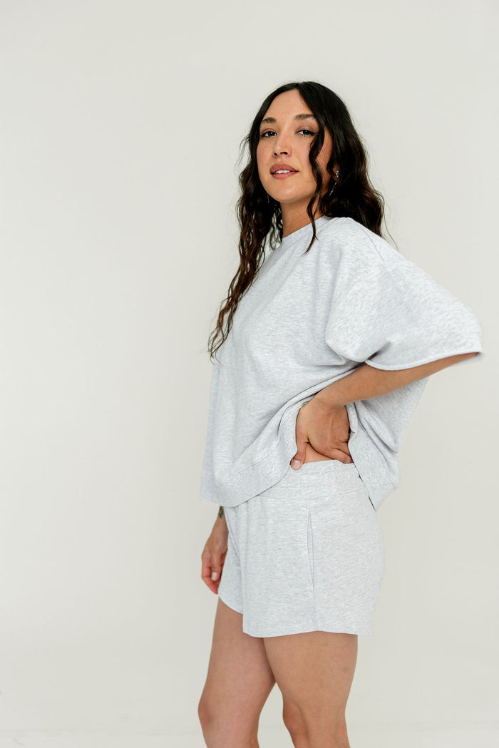 Laura Top in Heather Grey *Final Sale*