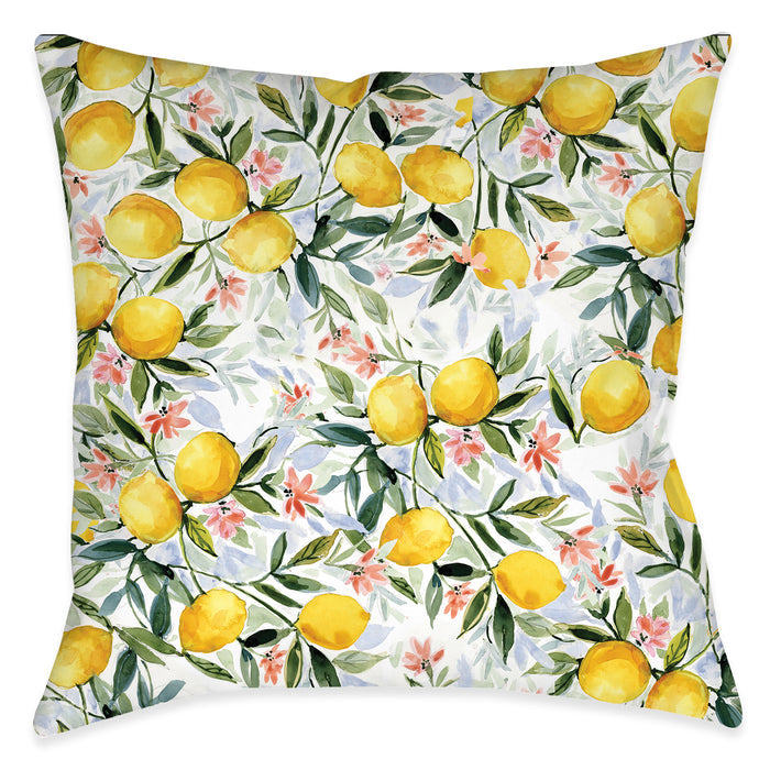 Lemon Joy Outdoor Decorative Pillow