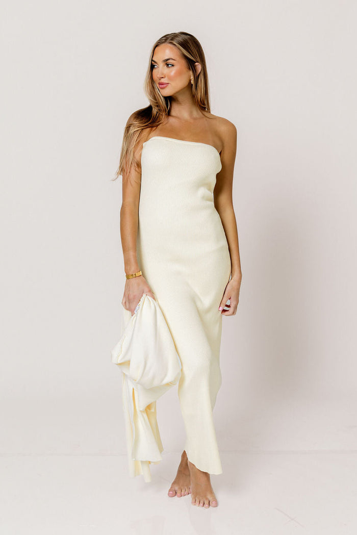 Lina Two Piece Dress Set in Ivory - Bump Friendly