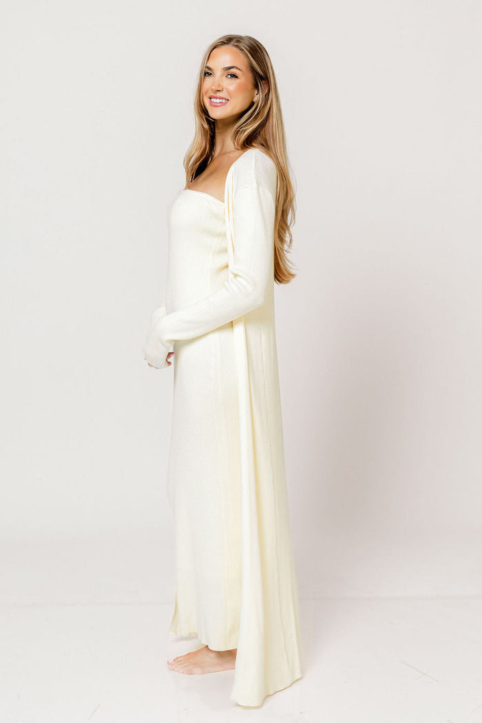 Lina Two Piece Dress Set in Ivory - Bump Friendly