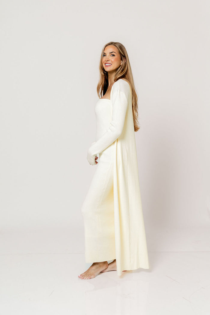 Lina Two Piece Dress Set in Ivory - Bump Friendly