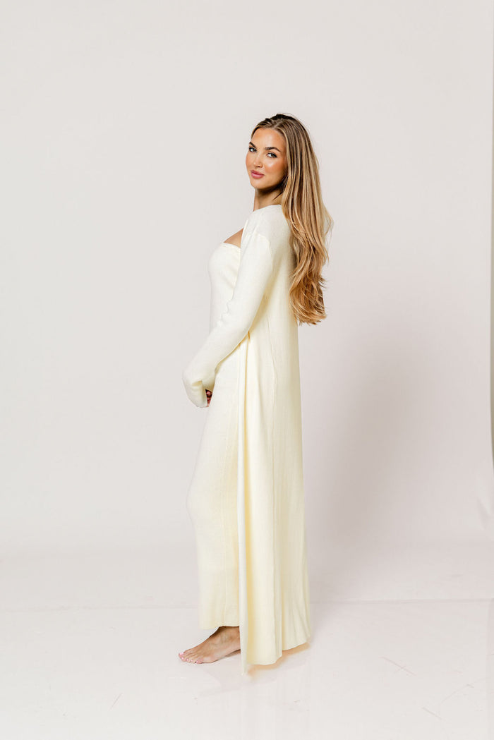 Lina Two Piece Dress Set in Ivory - Bump Friendly