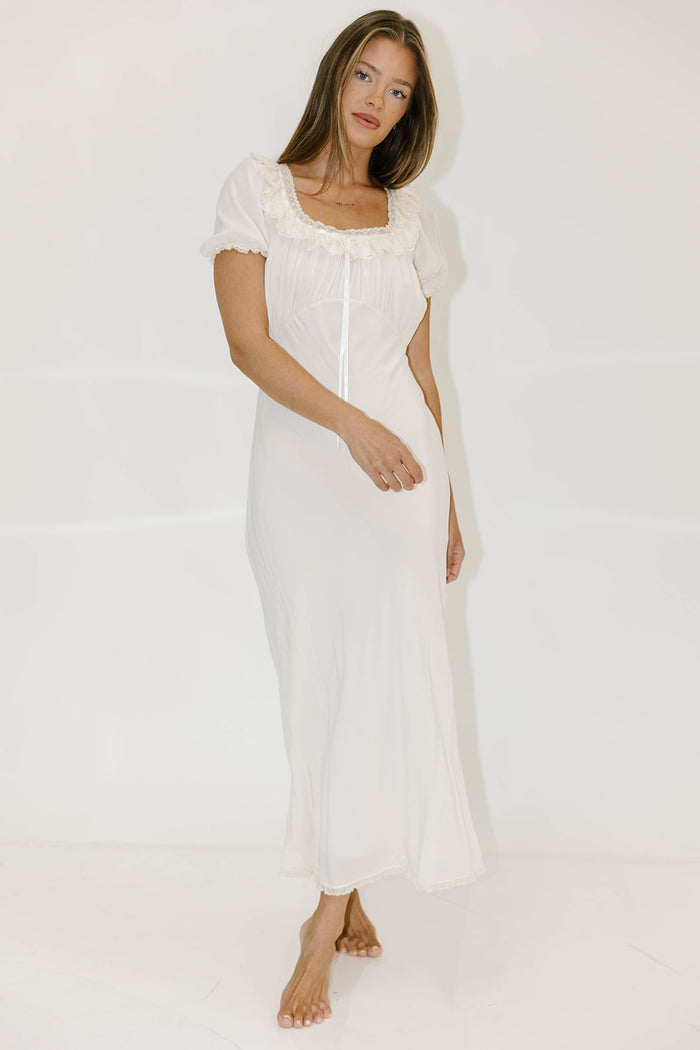 Little House Midi Dress in Cream