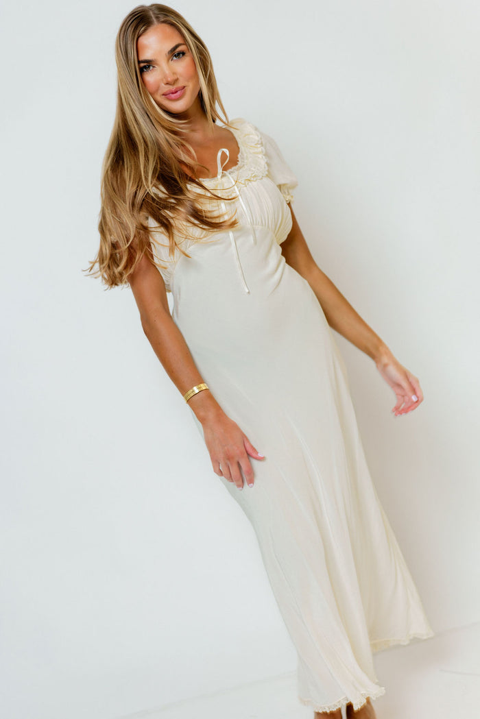 Little House Midi Dress in Cream