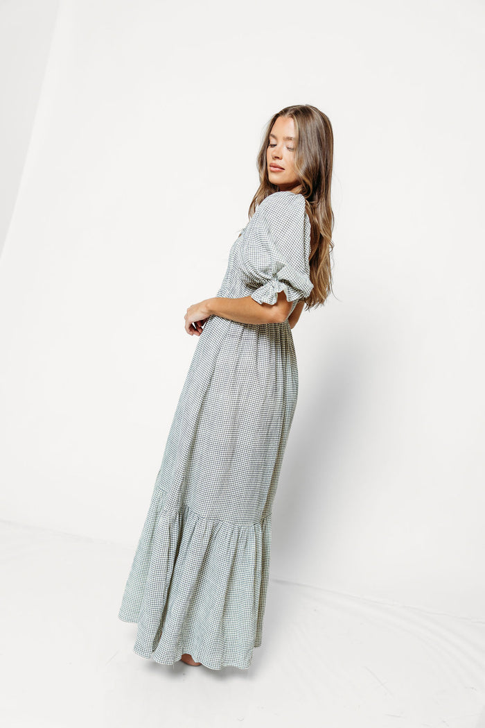 Livvy 100% Cotton Dress in Navy/Ivory Grid - Inclusive Sizing *9/3 PRE-ORDER*