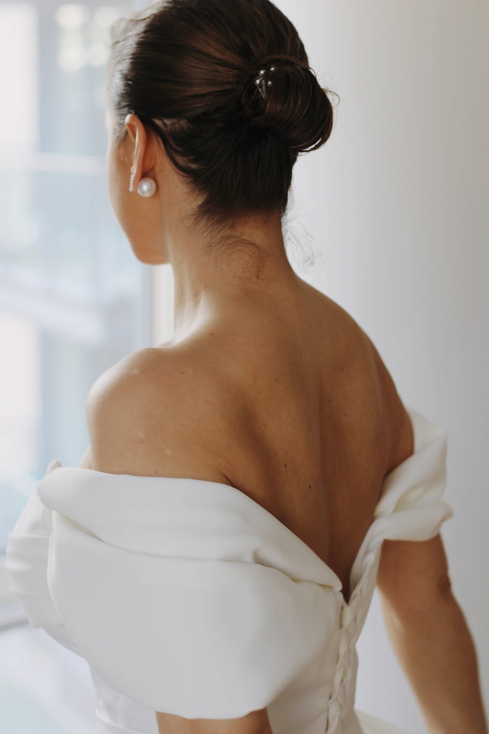 Luxury Crepe Wedding Dress Straps - Velo Bianco
