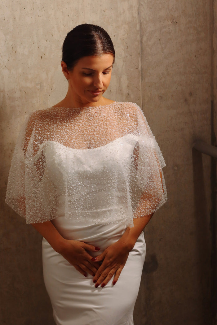 Luxury Pearl and Sequin Cape