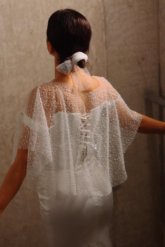 Luxury Pearl and Sequin Cape