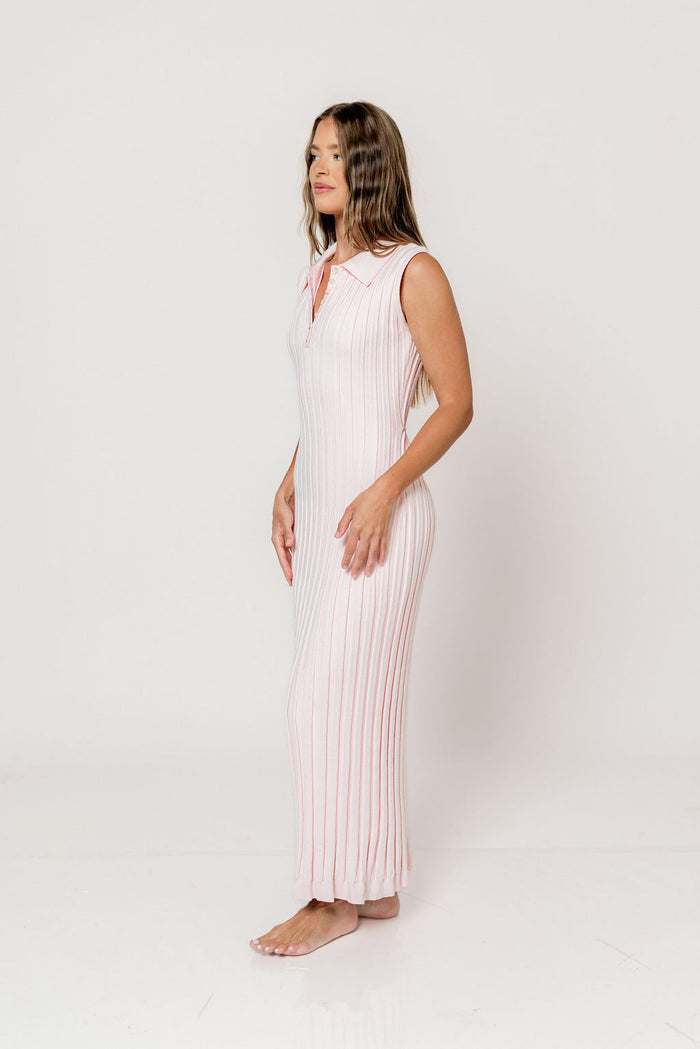 Lydia Maxi Dress in Pale Pink