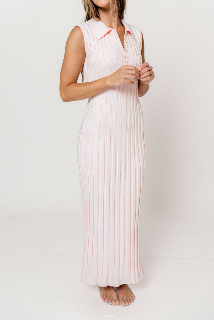 Lydia Maxi Dress in Pale Pink