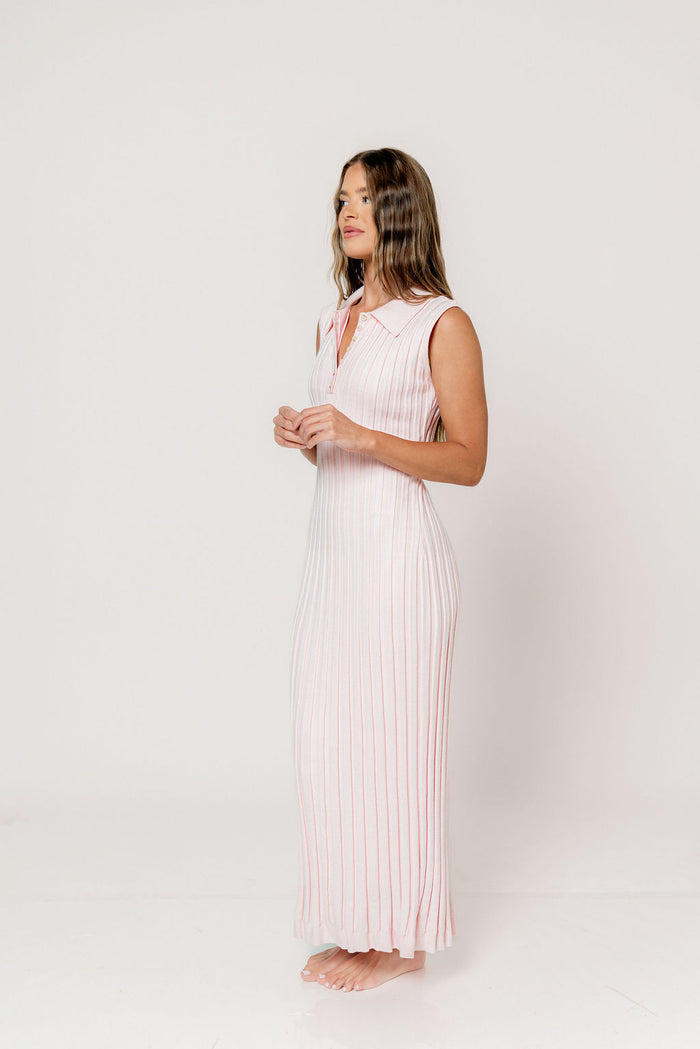 Lydia Maxi Dress in Pale Pink