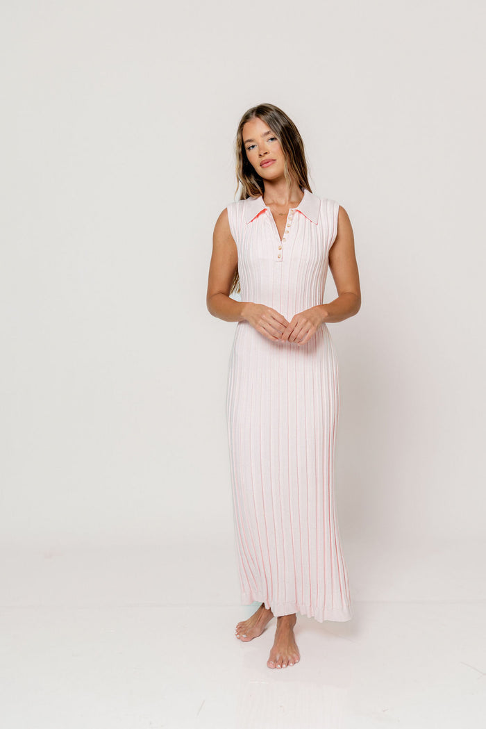 Lydia Maxi Dress in Pale Pink