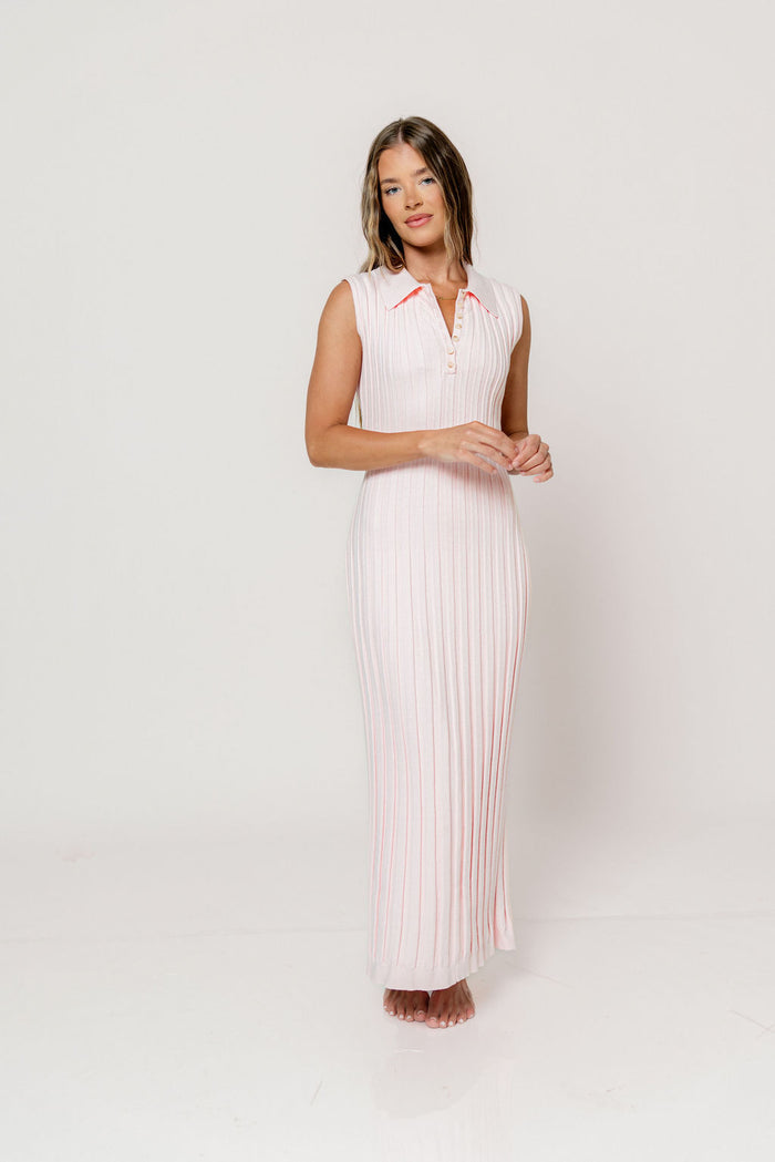 Lydia Maxi Dress in Pale Pink