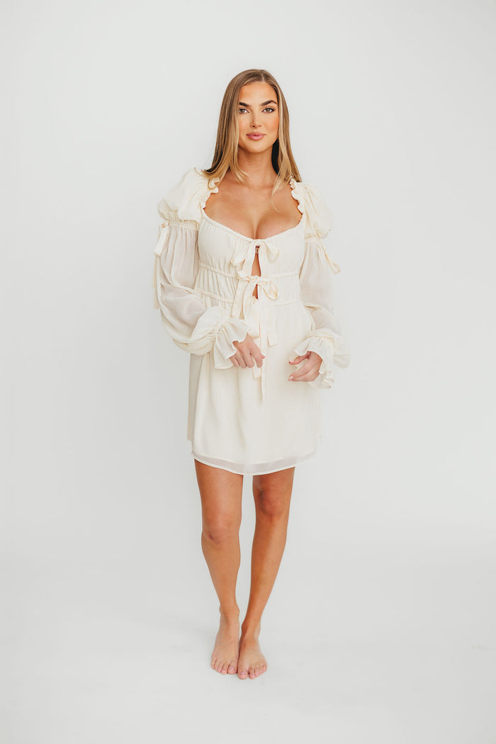 Macbeth Mini Dress in Cream