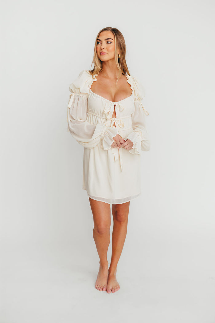 Macbeth Mini Dress in Cream