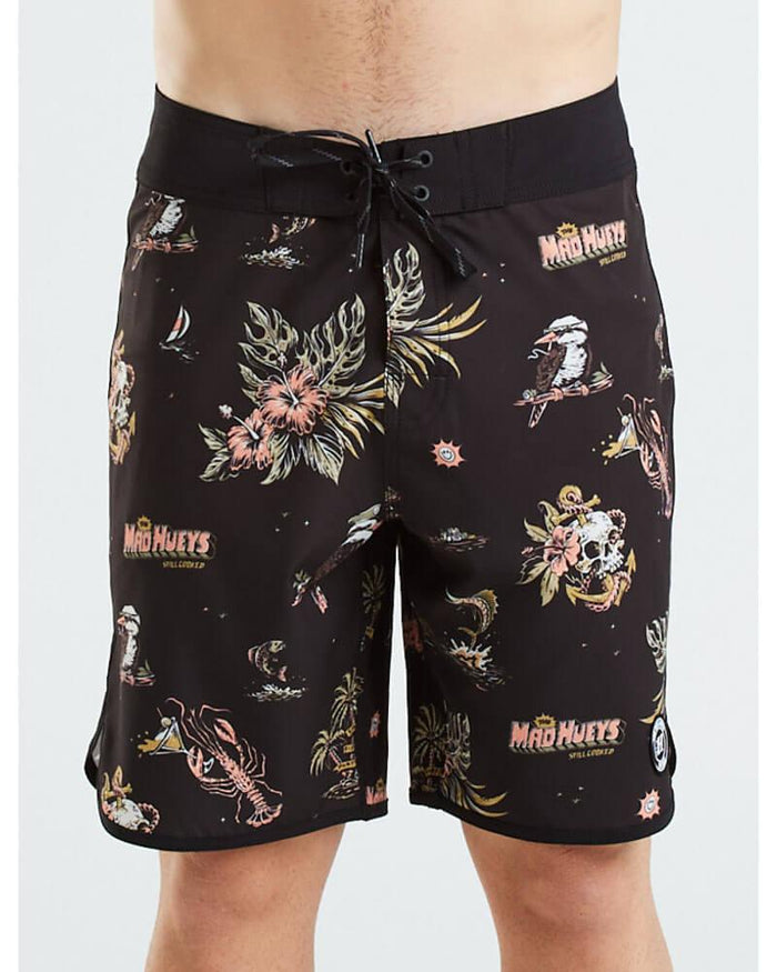 Mad Hueys Dirty Vacay II Boardshort-Vintage Black-28-Skiforce Australia