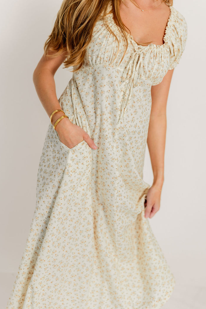 Marley Midi Dress in Cream