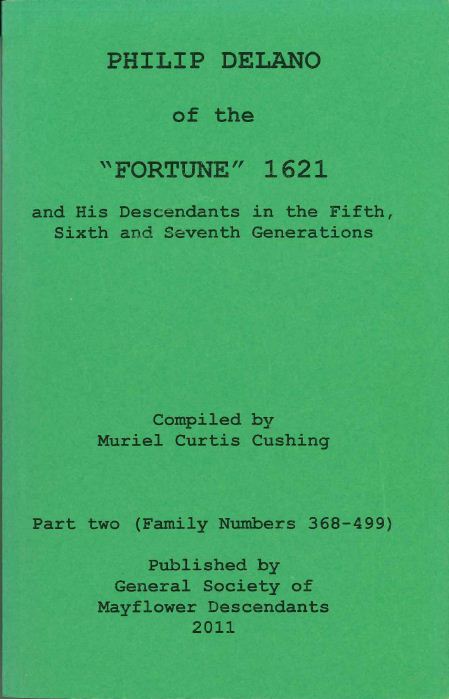 Philip Delano of the "Fortune" 1621 Part 2: 5th, 6th & 7th Generations