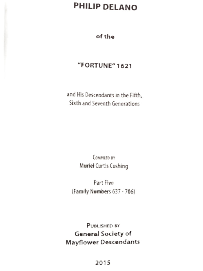 Philip Delano of the "Fortune" 1621 Part 5