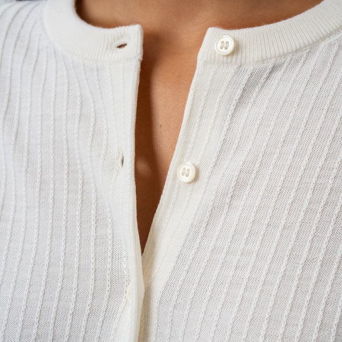 Merino Cardigan - Off-white - Ninepine
