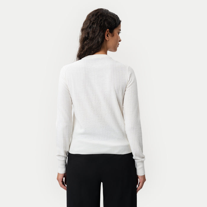 Merino Cardigan - Off-white - Ninepine