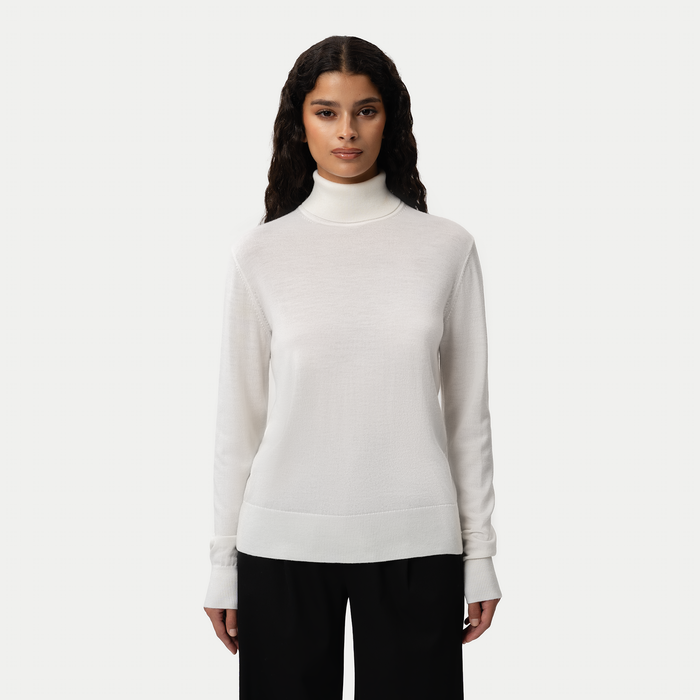 Merino Wool Relaxed Turtleneck - Ninepine