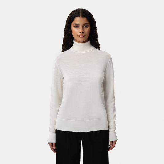 Merino Wool Relaxed Turtleneck - Ninepine