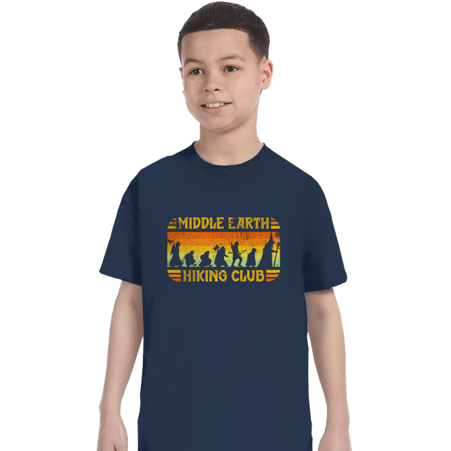 Daily_Deal_Shirts T-Shirts, Youth / XS / Navy Middle Earth Hiking Club