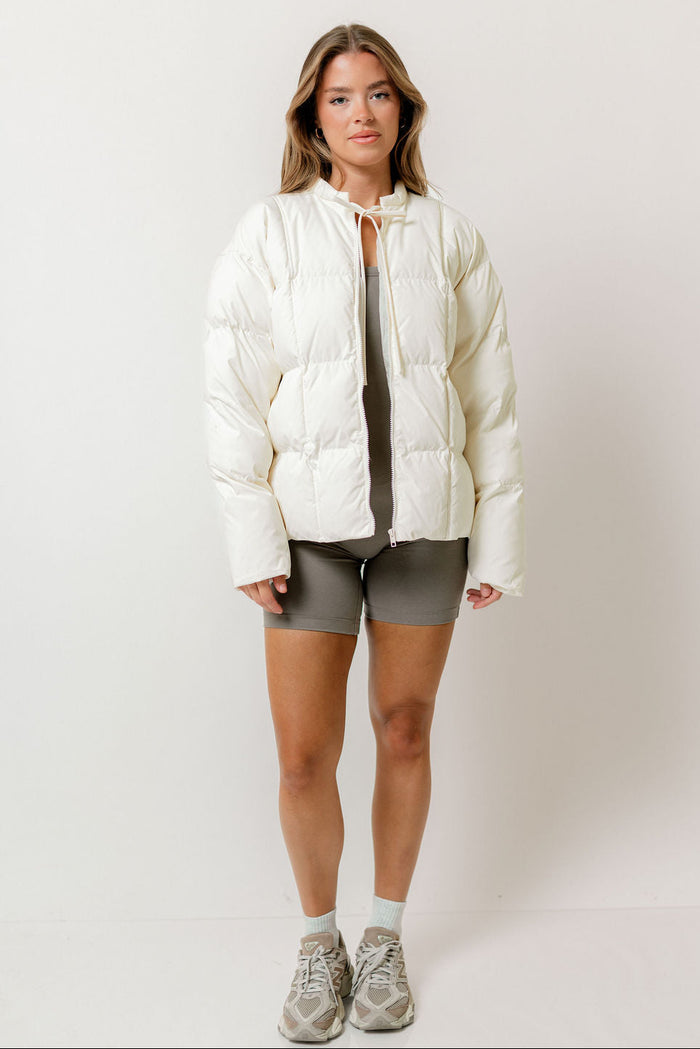 Mila Puffer Jacket in Cream *Final Sale*