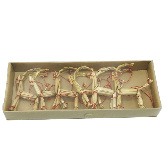 Mini Straw goat ornaments - Box of 6
