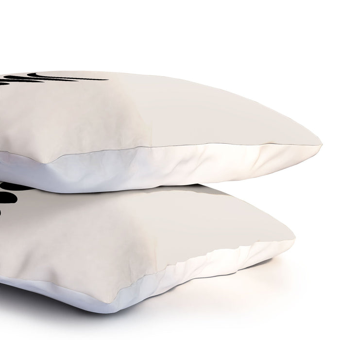 MINIMAL MOON PHASES WHITE PILLOW SHAMS