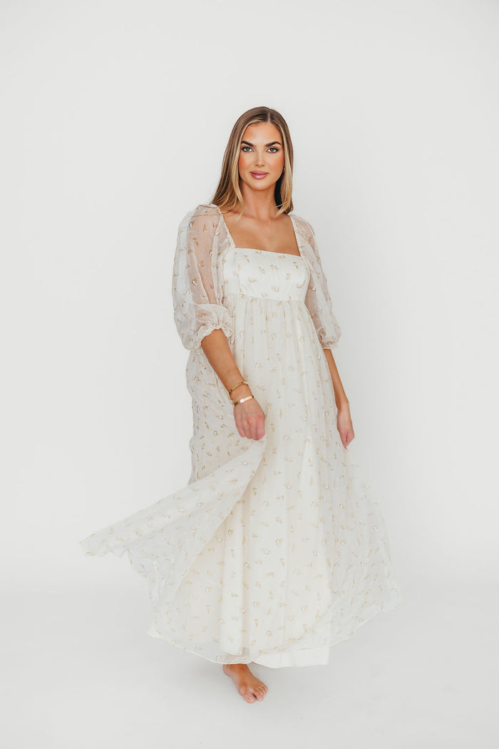Mona Maxi Dress with Smocking in Butter Floral - Bump Friendly & Inclusive Sizing (S-3XL)