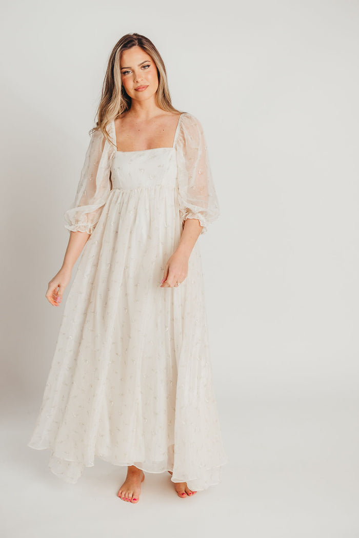 Mona Maxi Dress with Smocking in Butter Floral - Bump Friendly & Inclusive Sizing (S-3XL)