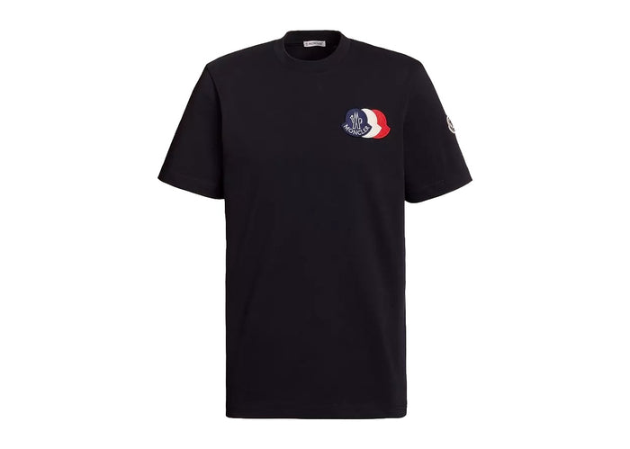 Moncler Triple Bell Embroidered Logo T-Shirt Black