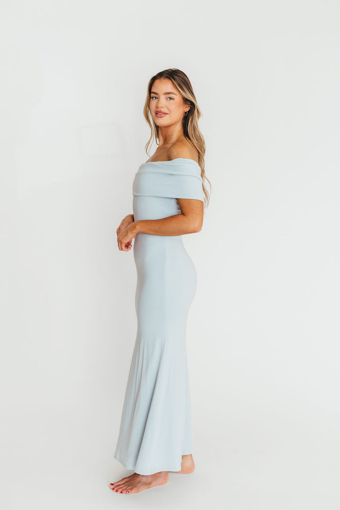 Monroe Maxi Dress in Blue - Bump Friendly (Restocking Jan 2027)