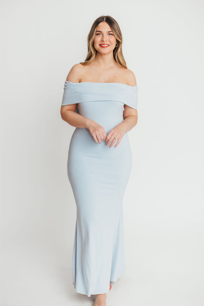 Monroe Maxi Dress in Blue - Bump Friendly (Restocking Jan 2027)