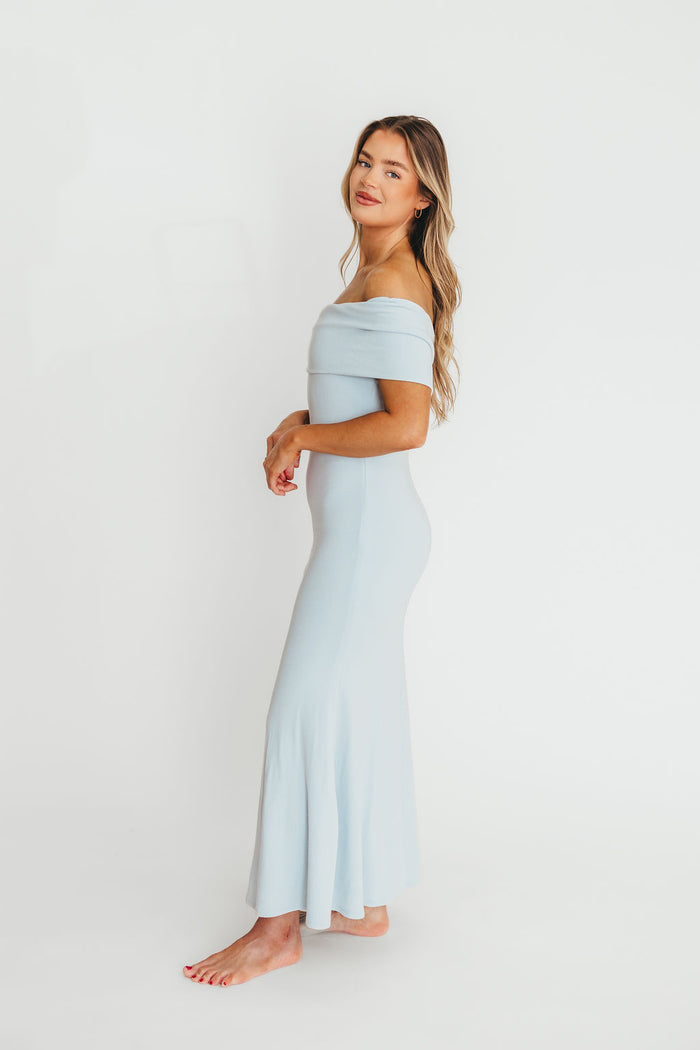 Monroe Maxi Dress in Blue - Bump Friendly (Restocking Jan 2027)