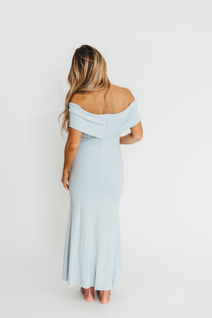Monroe Maxi Dress in Blue - Bump Friendly (Restocking Jan 2027)