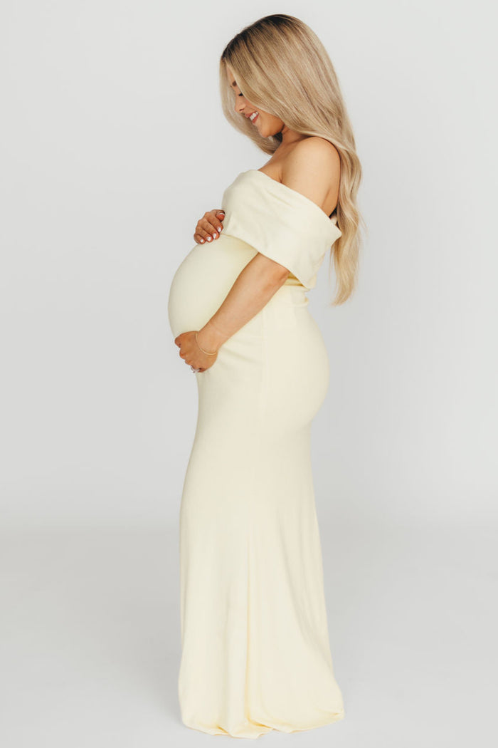 Monroe Maxi Dress in Butter Yellow - Bump Friendly (Restocking Jan 2027)