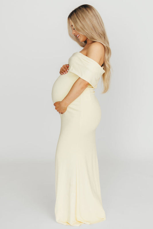Monroe Maxi Dress in Butter Yellow - Bump Friendly (Restocking Jan 2027)
