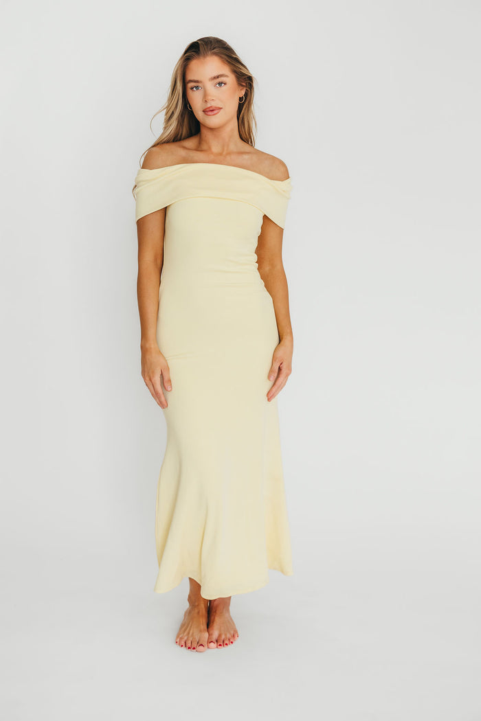 Monroe Maxi Dress in Butter Yellow - Bump Friendly (Restocking Jan 2027)