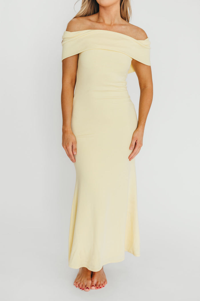 Monroe Maxi Dress in Butter Yellow - Bump Friendly (Restocking Jan 2027)