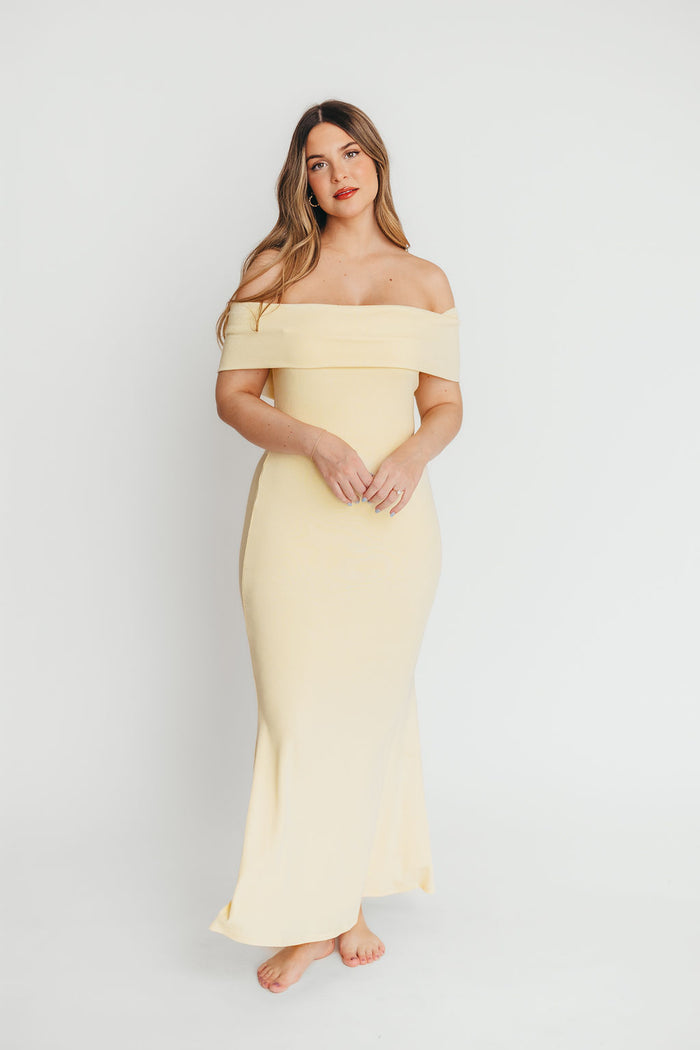 Monroe Maxi Dress in Butter Yellow - Bump Friendly (Restocking Jan 2027)