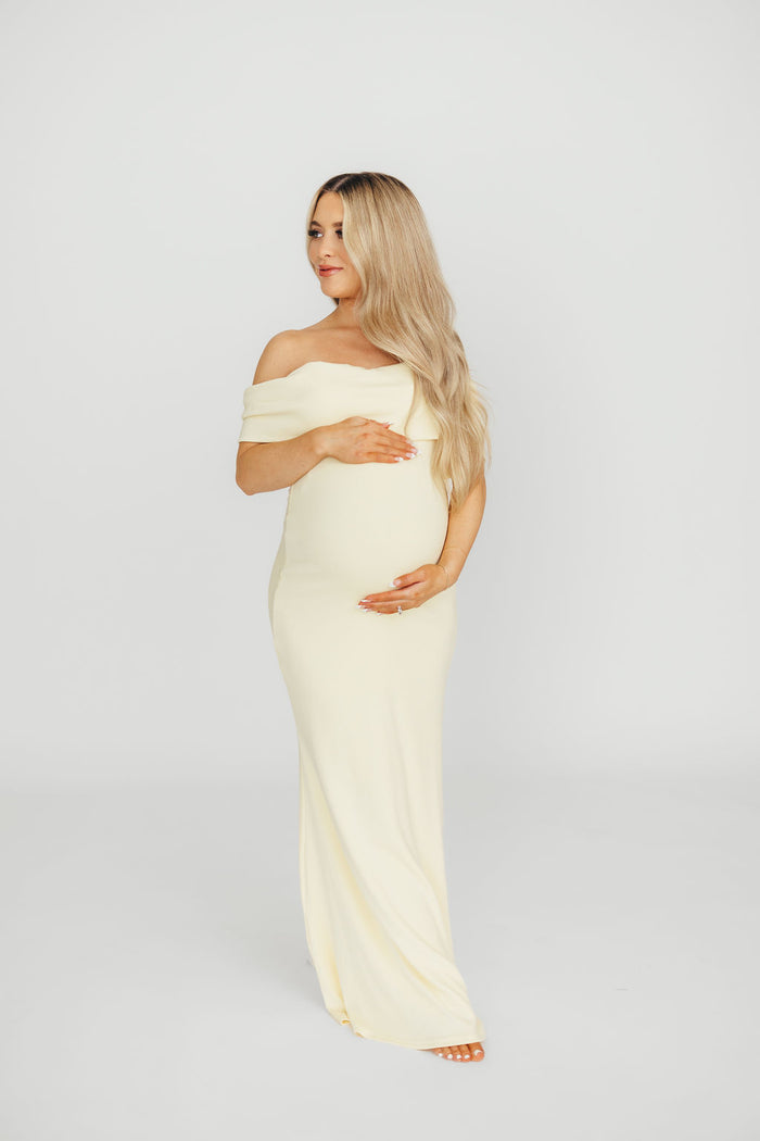 Monroe Maxi Dress in Butter Yellow - Bump Friendly (Restocking Jan 2027)