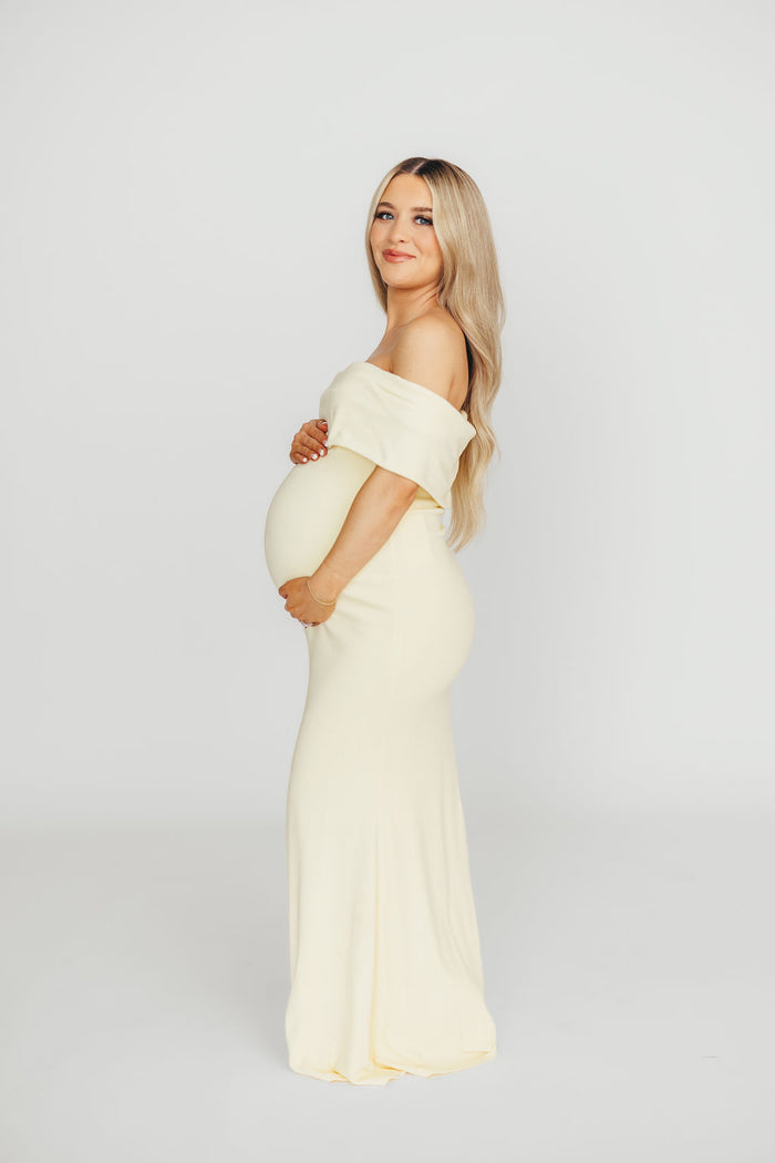 Monroe Maxi Dress in Butter Yellow - Bump Friendly (Restocking Jan 2027)