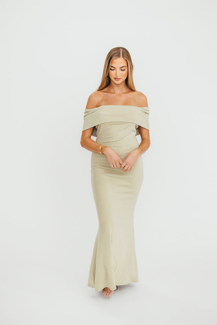 Monroe Maxi Dress in Sage - Bump Friendly (Restocking Jan 2027)